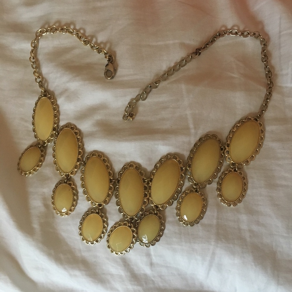Chunky citrine statement necklace